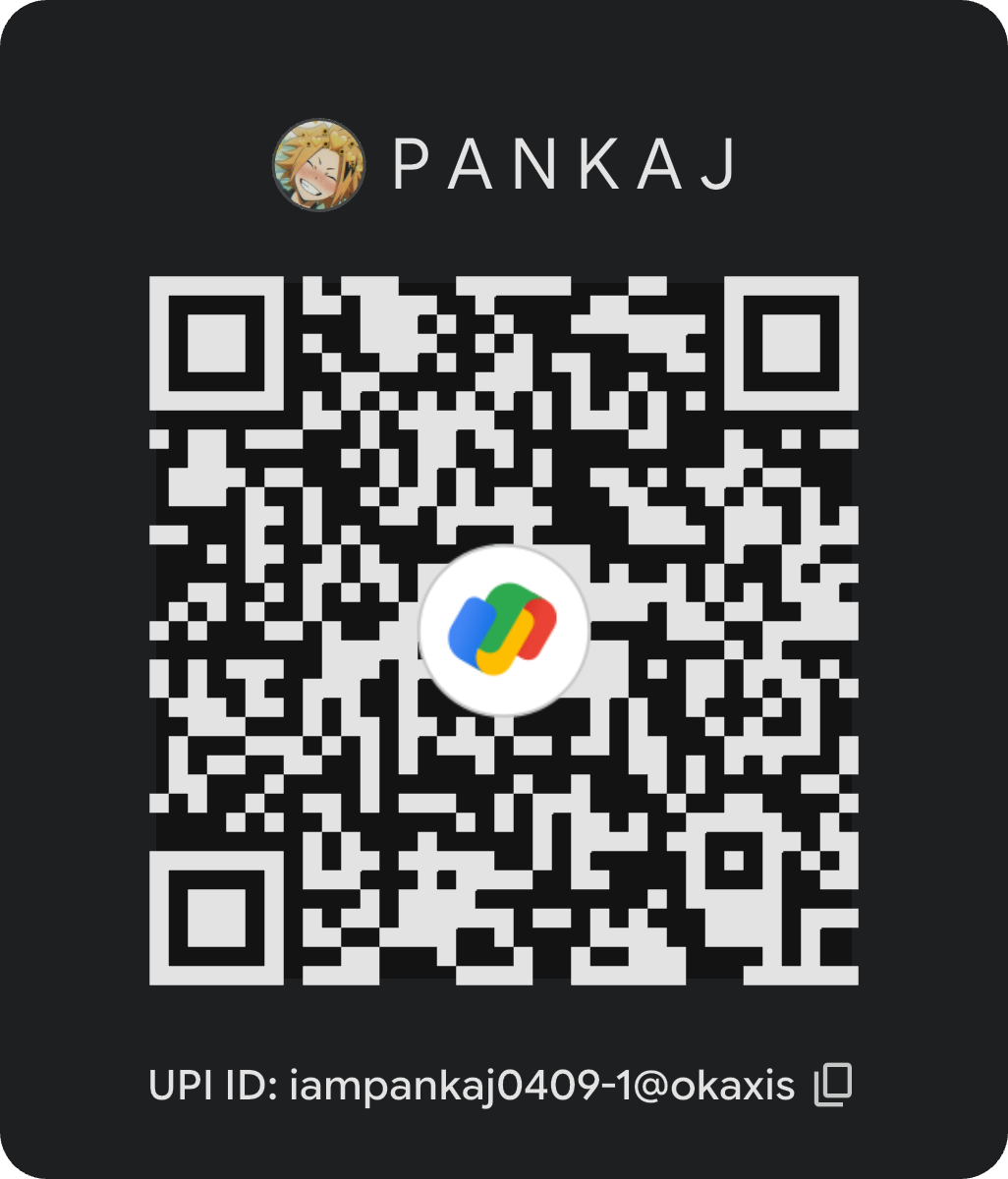 UPI QR code for Pankaj — scan to support L Arrow development